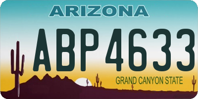 AZ license plate ABP4633