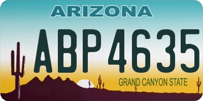 AZ license plate ABP4635