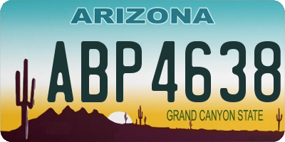 AZ license plate ABP4638
