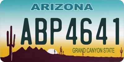 AZ license plate ABP4641