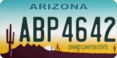 AZ license plate ABP4642