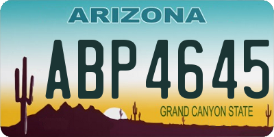 AZ license plate ABP4645