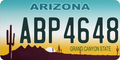 AZ license plate ABP4648