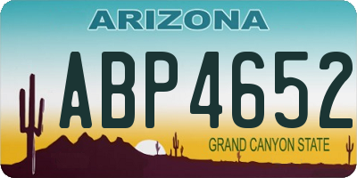 AZ license plate ABP4652