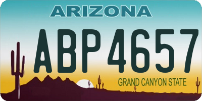 AZ license plate ABP4657
