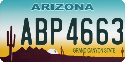 AZ license plate ABP4663