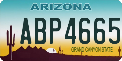 AZ license plate ABP4665