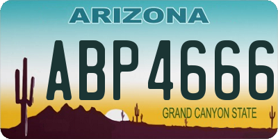 AZ license plate ABP4666
