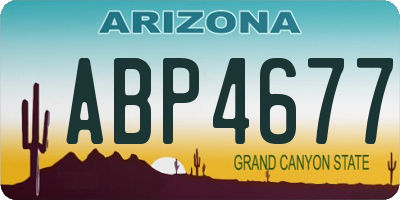 AZ license plate ABP4677