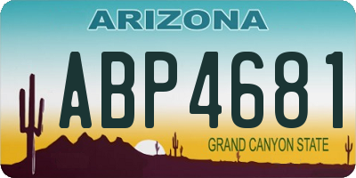 AZ license plate ABP4681