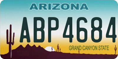 AZ license plate ABP4684