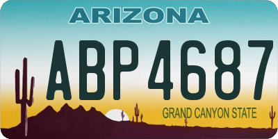 AZ license plate ABP4687