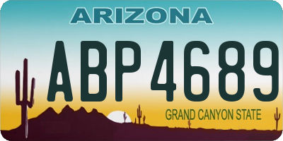 AZ license plate ABP4689