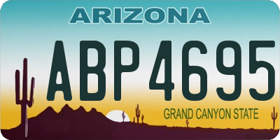 AZ license plate ABP4695