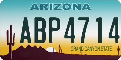 AZ license plate ABP4714