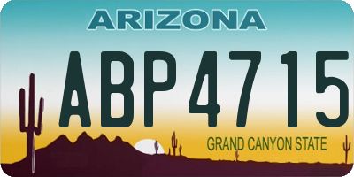 AZ license plate ABP4715