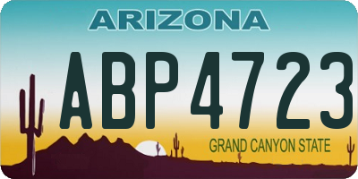 AZ license plate ABP4723