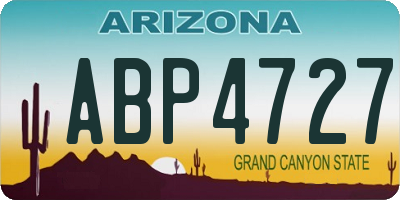 AZ license plate ABP4727