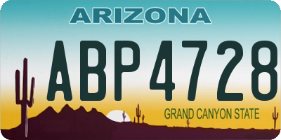 AZ license plate ABP4728