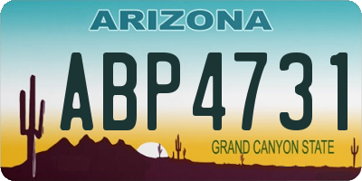 AZ license plate ABP4731