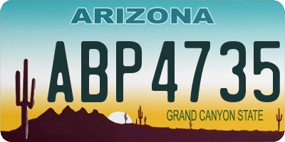 AZ license plate ABP4735