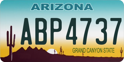 AZ license plate ABP4737