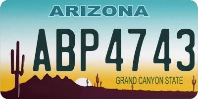 AZ license plate ABP4743