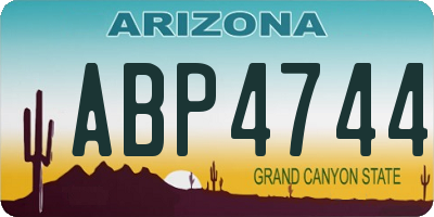 AZ license plate ABP4744