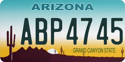 AZ license plate ABP4745