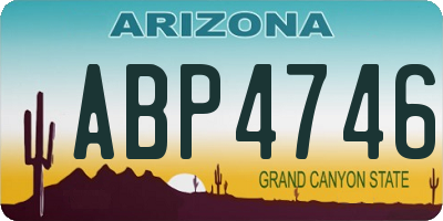 AZ license plate ABP4746