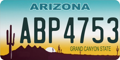 AZ license plate ABP4753