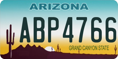 AZ license plate ABP4766