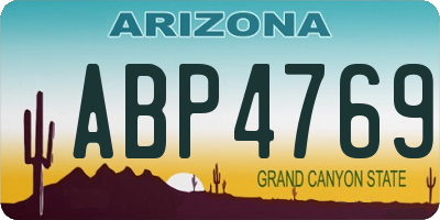 AZ license plate ABP4769
