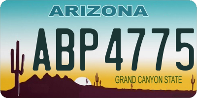 AZ license plate ABP4775