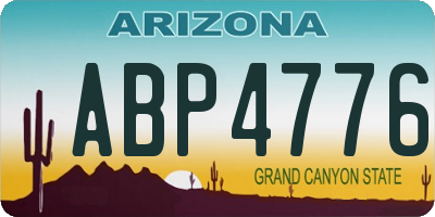 AZ license plate ABP4776