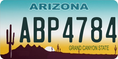 AZ license plate ABP4784