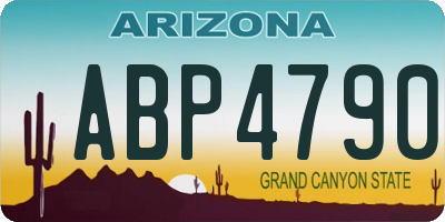 AZ license plate ABP4790