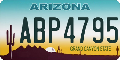 AZ license plate ABP4795