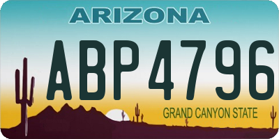AZ license plate ABP4796