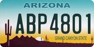 AZ license plate ABP4801