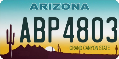 AZ license plate ABP4803
