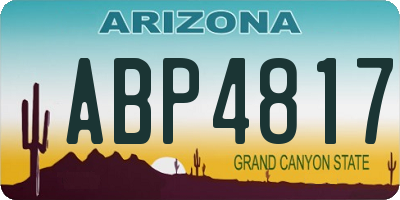 AZ license plate ABP4817