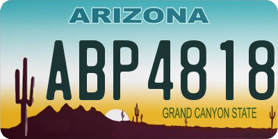 AZ license plate ABP4818