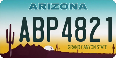 AZ license plate ABP4821