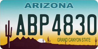 AZ license plate ABP4830