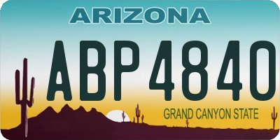 AZ license plate ABP4840