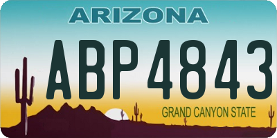AZ license plate ABP4843