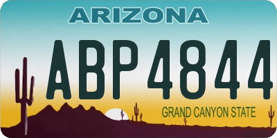 AZ license plate ABP4844