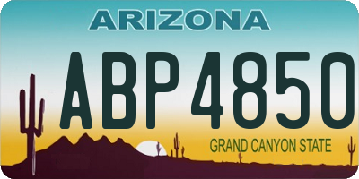 AZ license plate ABP4850