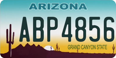 AZ license plate ABP4856